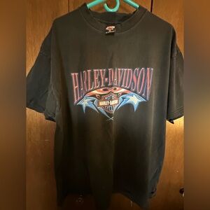 Men’s Harley-Davidson Black and Blue Logo T-Shirt
